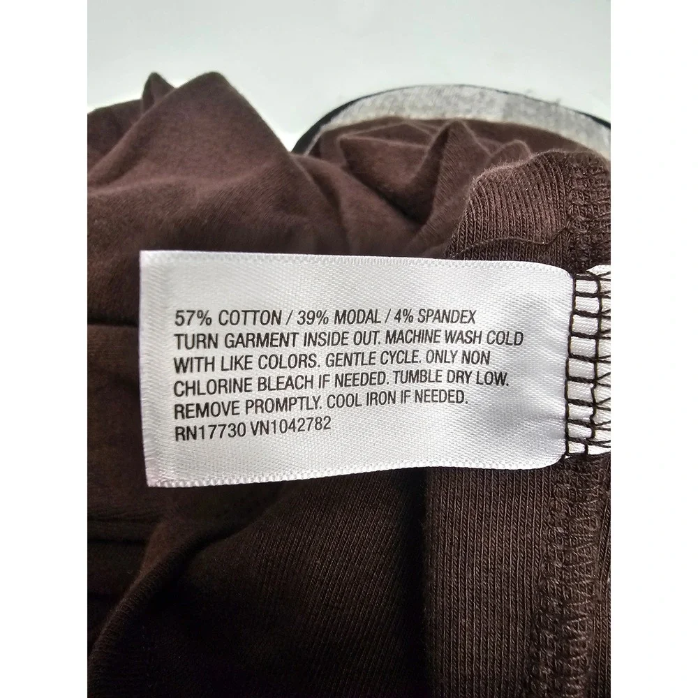 Wild Fable Womens Brown Long Sleeve Hooded Top XL Cotton Modal Blend 331111623 - Picture 4 of 7